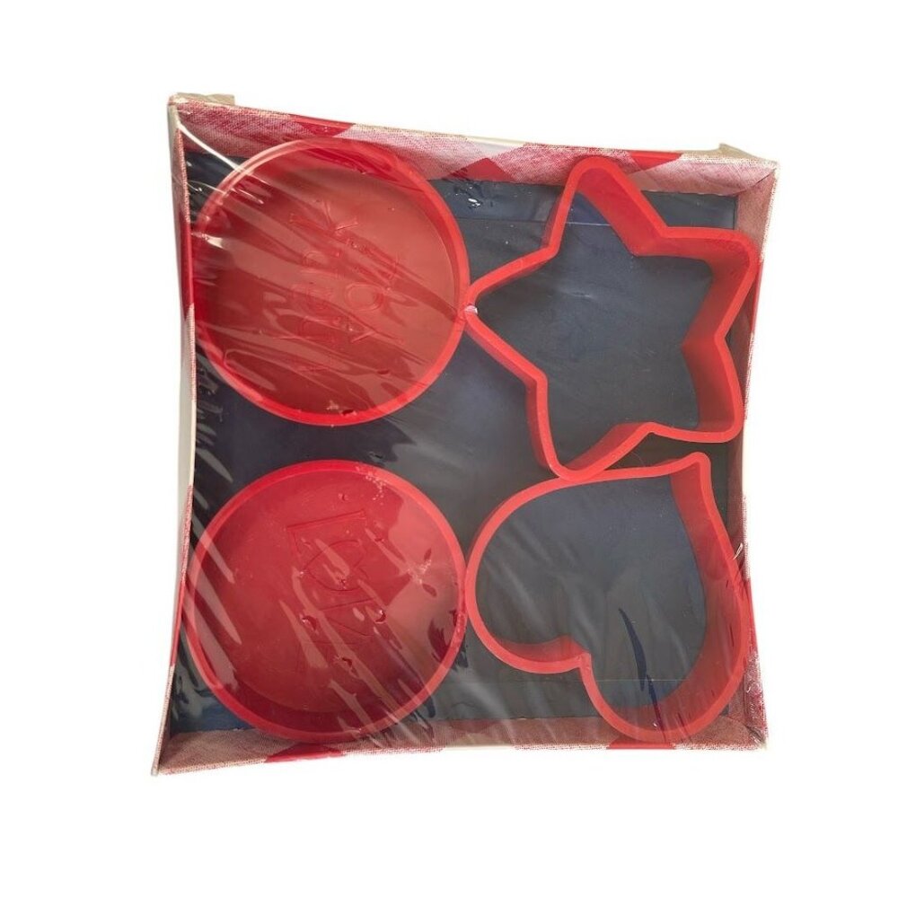 Hallmark Cookie Cutters Set Of 4 Shapes Heart Star Circle Red